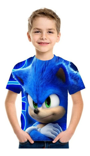 Mario Supersonic Sonic Playera Con Estampado 3d Para Niños