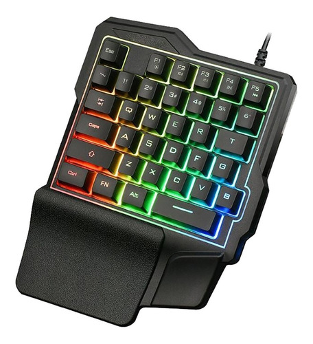 Teclado De Una Mano Teclados Rgb Usb Teclados Mecanico Gamer