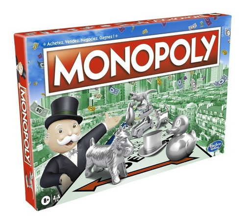 Monopoly Juego De Mesa Clásico Piezas Metálicas Hasbro