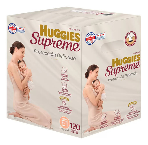 Huggies Supreme  Etapa 1 Unisex 120 Pzas