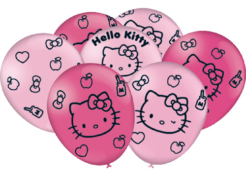 Balão - Bexiga Hello Kitty - 25 Unidades