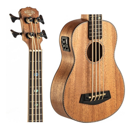 Ukulele Eletrico Bass Malibu Mahogany Ubm01 Fosco 