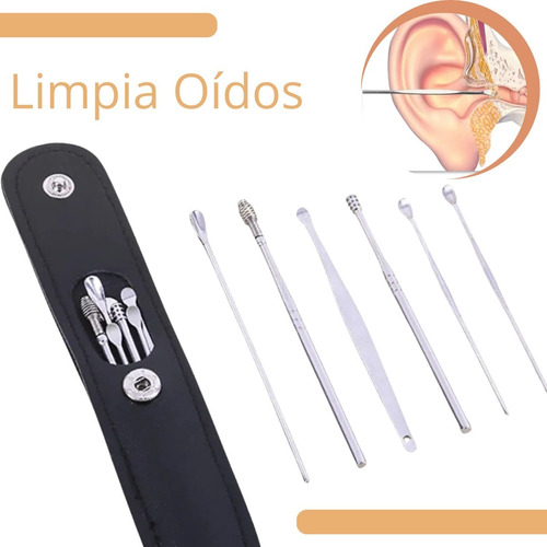 Kit Eliminación De Cerumen, Limpiador De Oídos Inoxidable