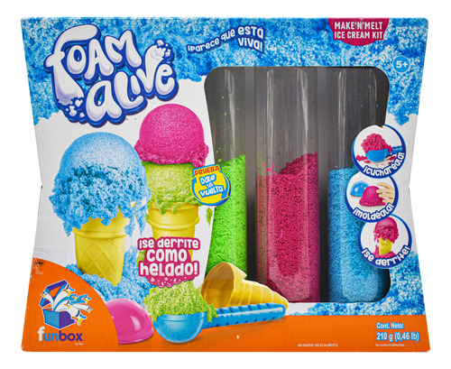Foam Alive Helado Foami Moldeable Sensorial 3 Colores Funbox