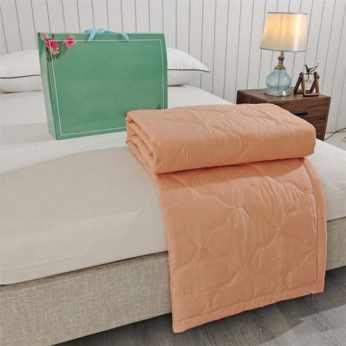 Colcha De Verano Lavada Con Estampado Liso, Apta Para Mantas