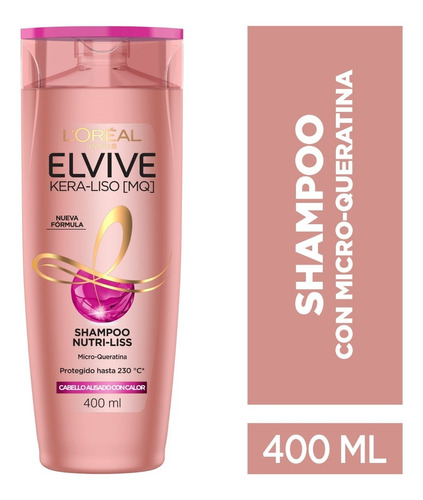 Shampoo Elvive Kera Liso Nutri Alisante 400 ml