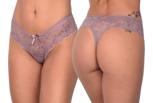 Calcinhas Tangas Sexy Em Renda Kit C/ 10 Ref.: Tgsrd006