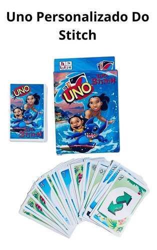 Jogo De Cartas Uno Sticth Personalizado Diversão Certa