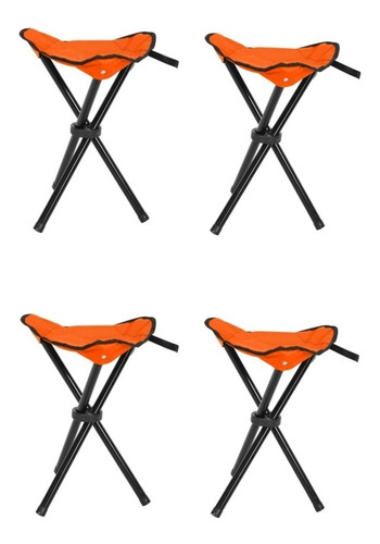 Sillas De Camping Plegable Banco Banqueta Combo 4 Unidades