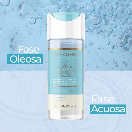 Imagen 5 de 7 de Desmaquillante Bifasico 150ml Vitamina E Colageno Skin Care