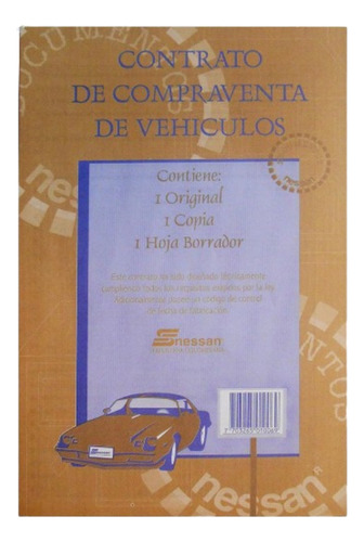 Formato Contrato Compraventa De Vehículo Automotor Pack X 12