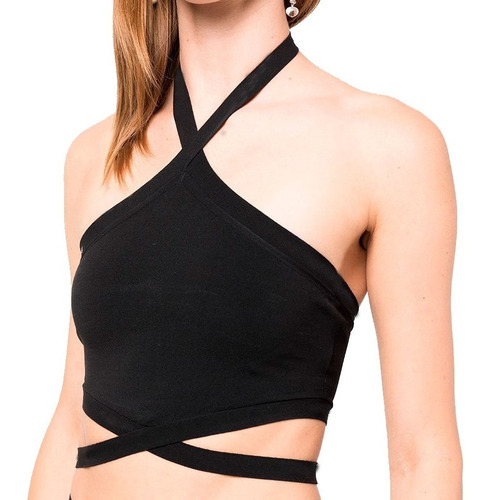 Top Tiras Halter Y2k Aesthetic Goth Punk Raver