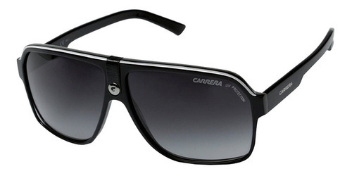 Lentes Sol Carrera 33s Flag Essential Iconic Pilot 62mm Color De La Varilla Negro Diseño Iconic Color Del Armazón Shiny Black/white 8v6/9o Color De La Lente Gris Oscuro