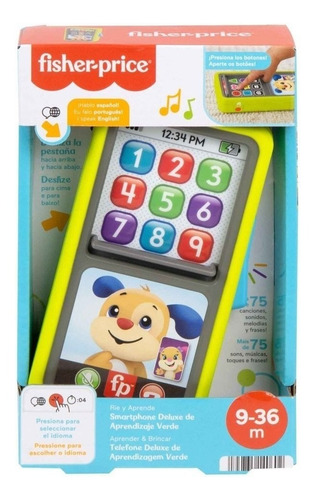 Fisher Price Juguete Bebés Smartphone Aprendizaje Verde