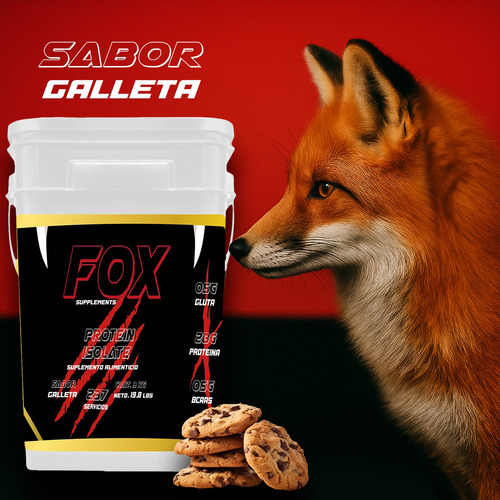Proteína Whey Hidrolizada Isolate Fox 9kg Varios Sabores Galleta