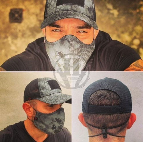 Imagen 2 de 2 de Tapa Cubre Boca P/ Chicos Triple Tela Camuflado + 12 Filtros