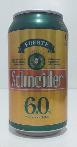 Schneider Fuerte Lata De Cerveza 355cm 2002 - Envíos (125)