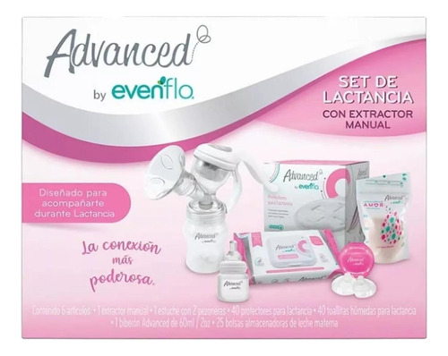 Set De Lactancia Materna Evenflo Con Extractor Manual 6 Pzas