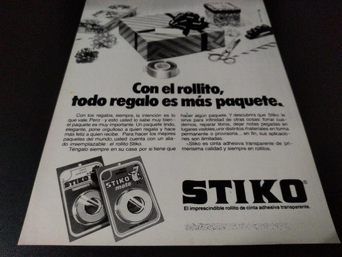 (pe207) Publicidad Clipping Cinta Adhesiva Stiko * 1981