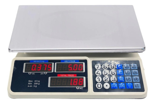 Imagen 1 de 8 de Balanza Pesa Electrónica Digital 40 Kg Negocios Almacen