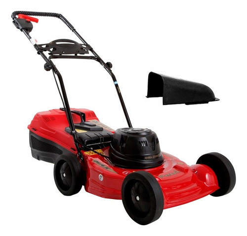 Cortadora de pasto eléctrica Petri 3005006 con bolsa recolectora de 2 hp y 220V color rojo/negro