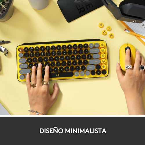 Imagen 5 de 9 de Teclado Inalámbrico Logitech Pop Blast, Teclas Emojis