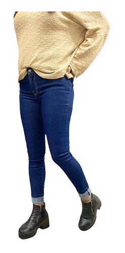 Pantalon Mujer Clásico Elastizado Azul Por Mayor