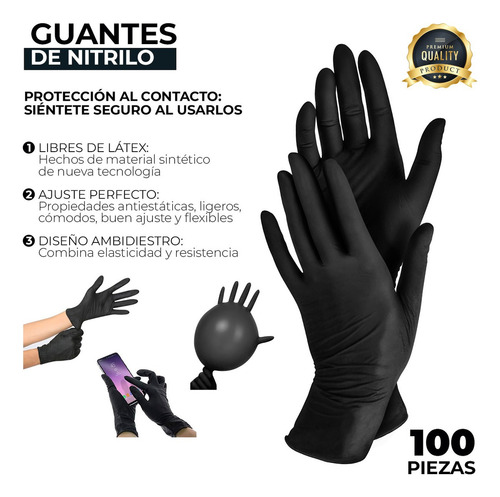 Para Guante Vinil Synmax Nitrilo Libre De Latex /