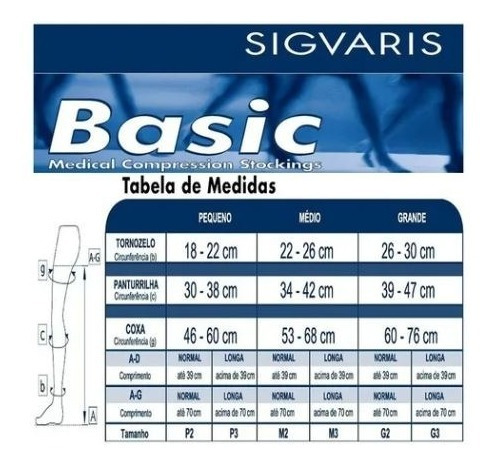 Meia Calça Media Compressão Dynaven Basic 20-30mmhg Sigvaris