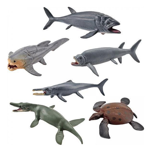 2 X 6 Modelos De Animales Marinos Prehistóricos, Estatuas
