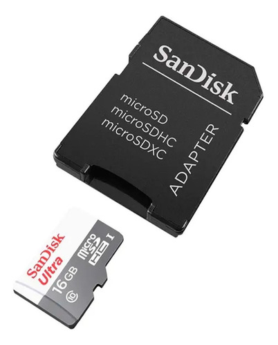 Cartão De Memória Microsd Sandisk 16gb Ultra Classe 10 
