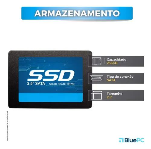 Computador Intel Core i5 12400 (12ª Geração), 16GB DDR4, SSD 256GB