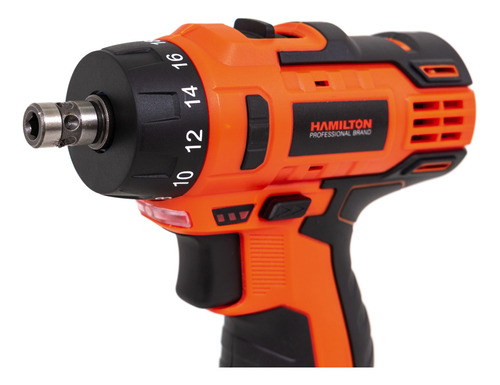 Imagen 4 de 7 de Taladro Atornillador Inalámbrico De 10mm Hamilton Ult125 + Accesorios Con Maletín De Transporte 12v