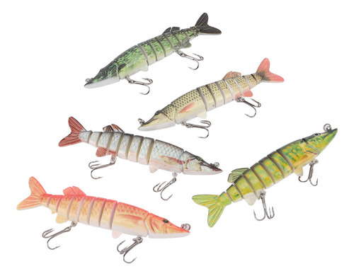 Señuelos De Pesca Articulados, 5 Piezas, Engranajes, Realist