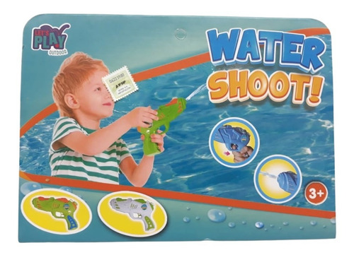 Imagen 2 de 4 de Pistola De Agua Water Shoot Lanza Agua Lets Play 009 Edu