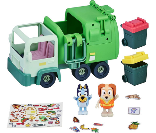 Bluey - Garbage Truck - Camion De Basura Con Dos Figuras