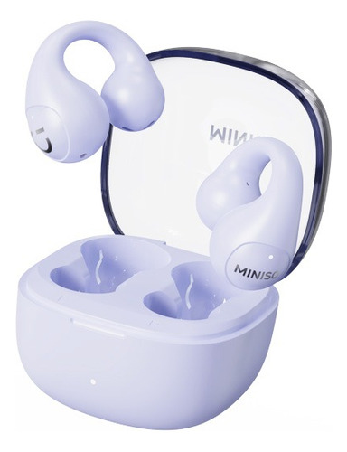 Auriculares Inalámbricos Bluetooth Miniso Mct09 Color Violeta