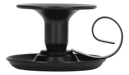 Candelabro Cónico, 2 Unidades, Color Negro Mate, Retro, Simp