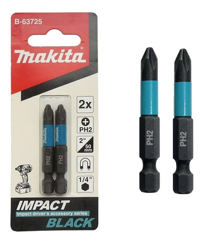 Bits De Impacto Ph 2 X 50mm 2 Pçs - B-63725 - Makita