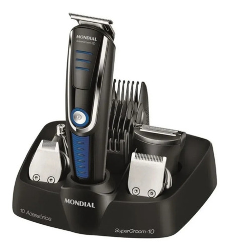 Imagem 2 de 10 de Barbeador Elétrico Mondial Supergroom Bg-03 10 Em 1 Bivolt