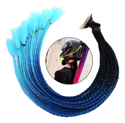 2 Pcs 55cm Capacete De Cabelo Pigtail Gradient Rabo De