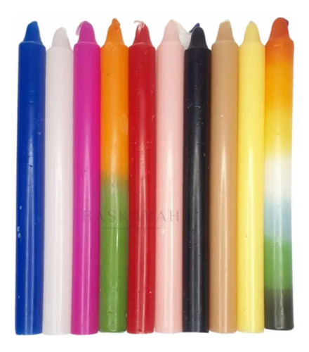 Velas De Protección Y Limpieza Pack 10 Uni Colores Surtidos