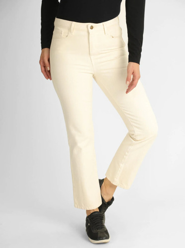 Jeans Para Dama Color Beige Foleys 