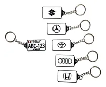 Comprar 02 Llaveros Mini Placa 3d (auto, Moto Y\u002Fo Camioneta)