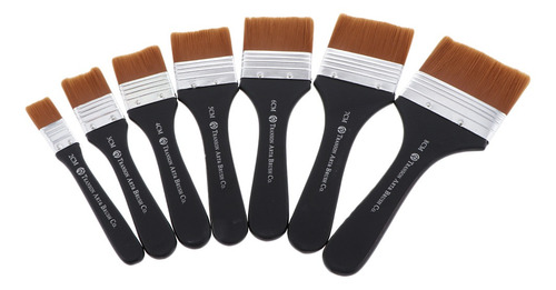 Imagen 4 de 10 de 7pcs Nylon Pintura Pincel Para Acrílico Óleo Pared Acuarel