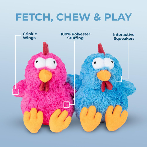 Peluche Interactivo Squeaky Best Pet Supplies Mrs. Cluck