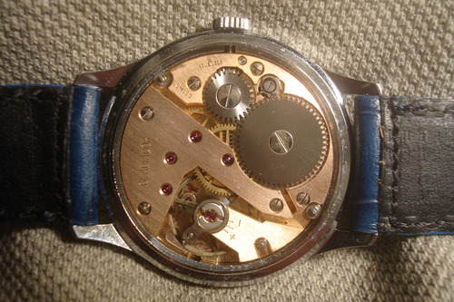 Precioso Reloj Gladiador Antiguo Año 1960 Minimo Uso! Joya!! Azul Cromado Azul Matizado (Usado)