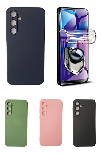 Case Protector + Hydrogel Para Samsung A35 - Silicona