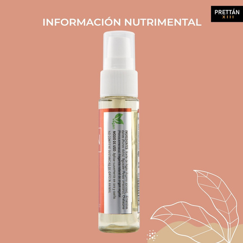 Aceite De Argan Tratamiento Facial Y Capilar 30ml Prettan