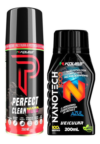 Kit 1 Perfect Clean Moto + 1 Nanotech 1000 Koube